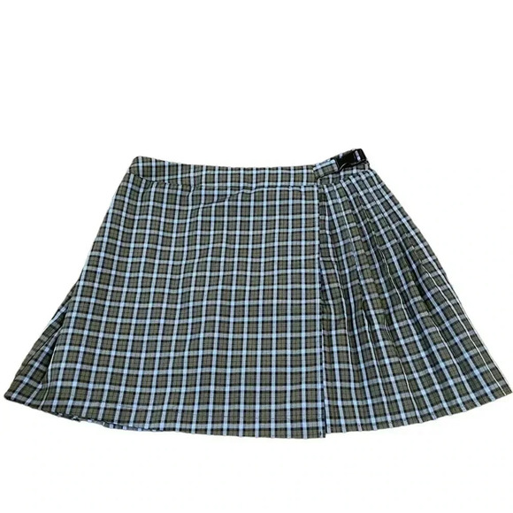 Wild Fable Pleated A-line Plaid Mini Skirt Juniors Size M School Girl Fashion - Picture 2 of 9